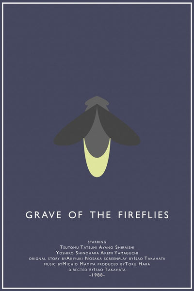 Grave Of The Fireflies Minimalist Poster by maiumarie on DeviantArt