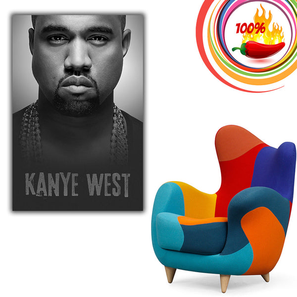 Kanye West Rapper B/W Poster – My Hot Posters