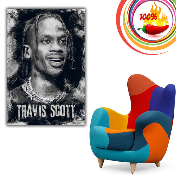 Travis Scott B/W Poster – My Hot Posters
