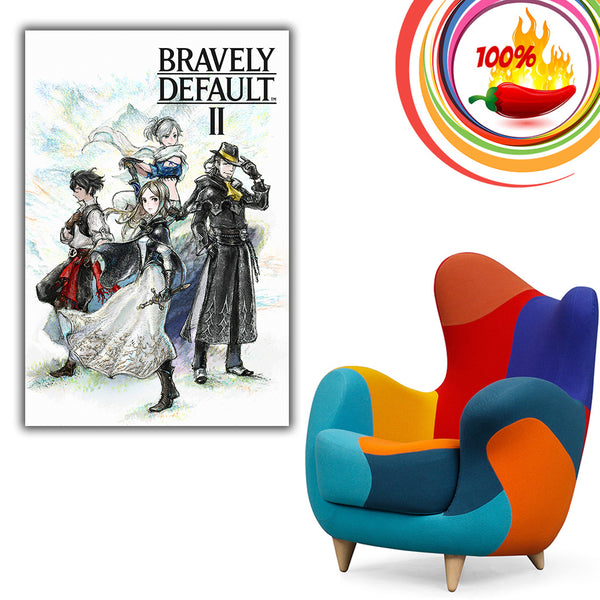 非売品】BRAVELY DEFAULT2 告知ポスター 激レア 2種類 ❌汚れ SPEC