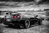 Nissan Skyline GT-R R35 Black And White Car Auto Poster