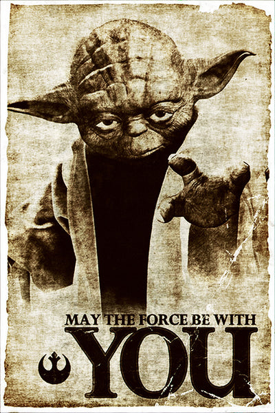 Star Wars Yoda May The Force Be With You Poster My Hot Posters