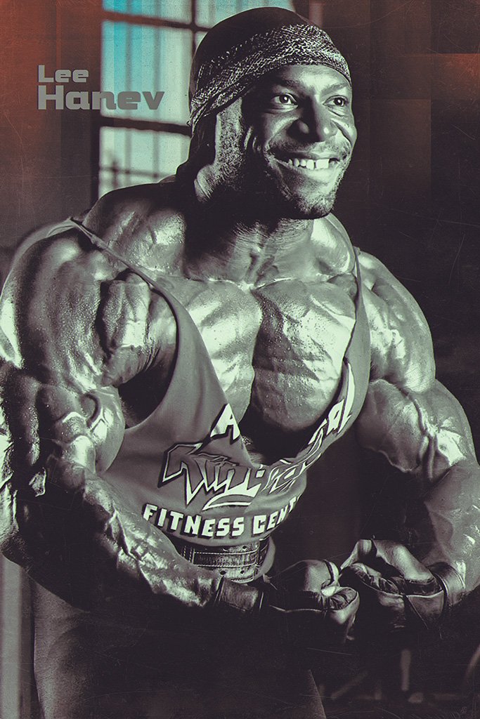 Lee Haney Black and White Poster