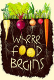 Where Food Begins Kitchen Poster