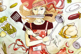 Woman Funny Kitchen Poster