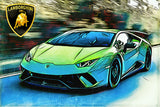 Lamborghini Huracan Sport Car Poster