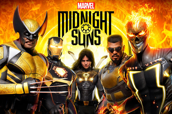 Midnight Suns Characters' Poster, picture, metal print, paint by