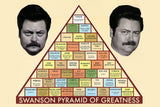 Parks and Recreation Swanson Pyramid of Greatness Poster