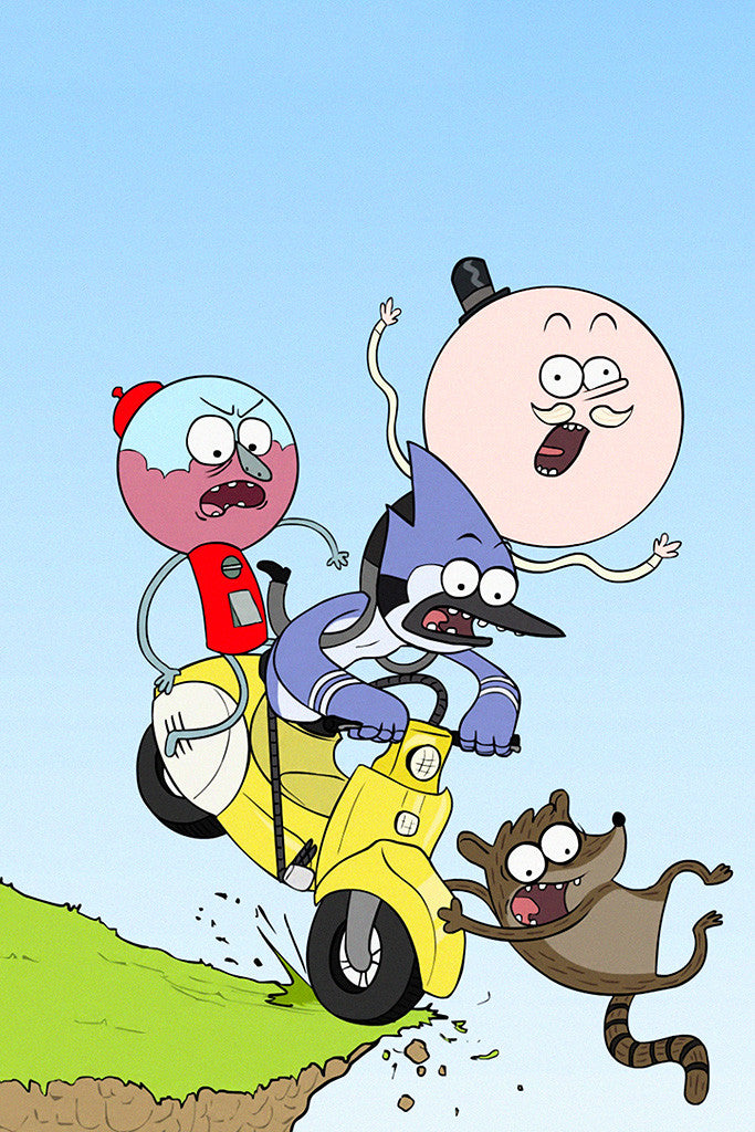 The Regular Show Characters Funny Humor Cartoon Poster