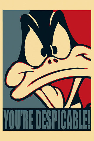 Daffy Duck Looney Tunes You're Despicable Funny Humor Poster
