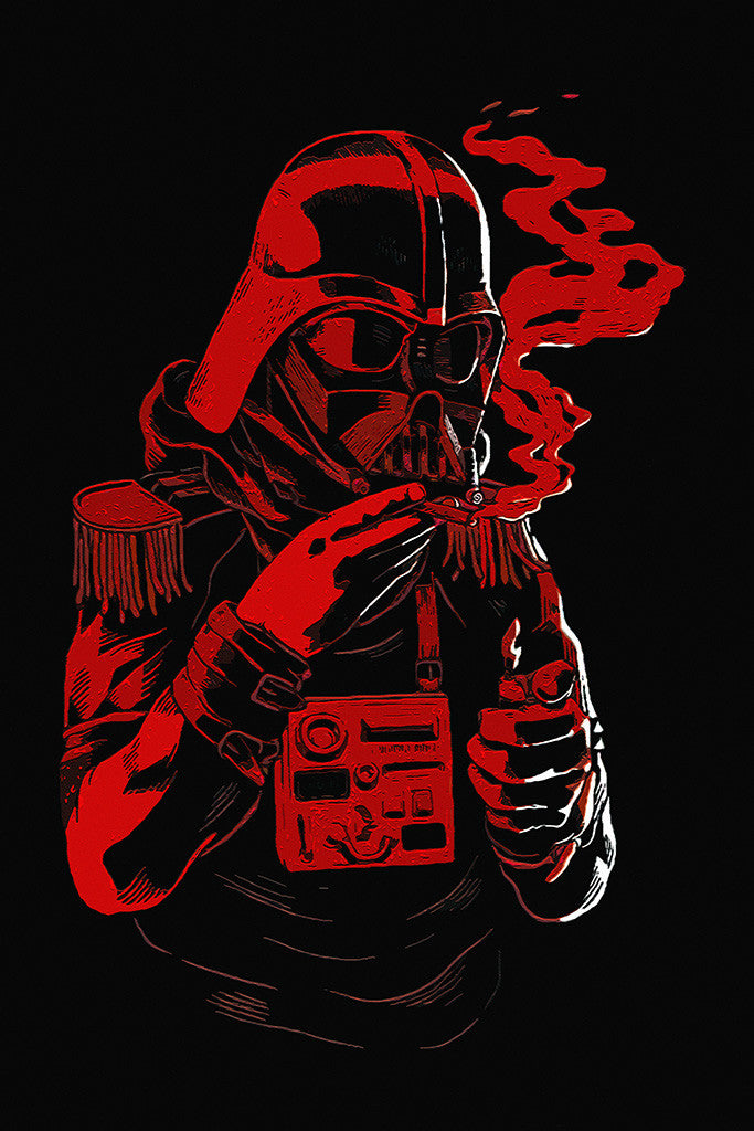 Darth Vader Smoking Star Wars Humor Funny Poster