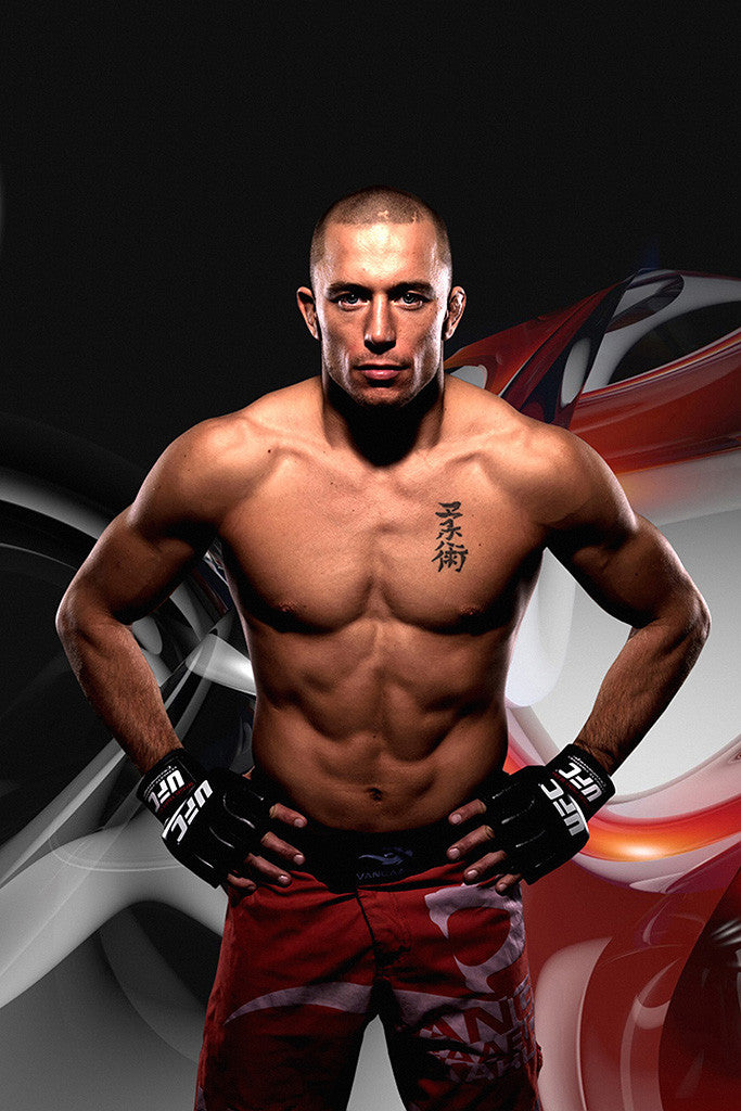 Georges St-Pierre UFC MMA Fighter Sports Poster