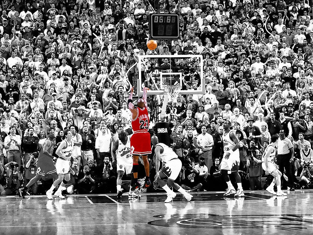 Michael Jordan MJ Last Shot Basketball Poster