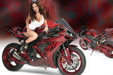 Yamaha YZF-R1 Bike Hot Girl Poster