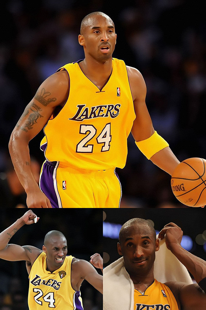 Kobe Bryant Set Los Angeles Lakers Basketball NBA Poster