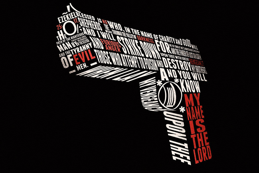 Desert Eagle Pulp Fiction Quotes Poster