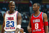Kobe Bryant Michael Jordan NBA Poster
