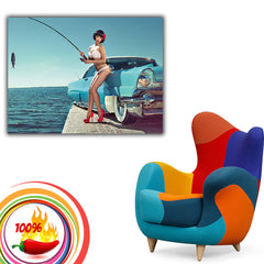 Fishing Girl Posters for Sale