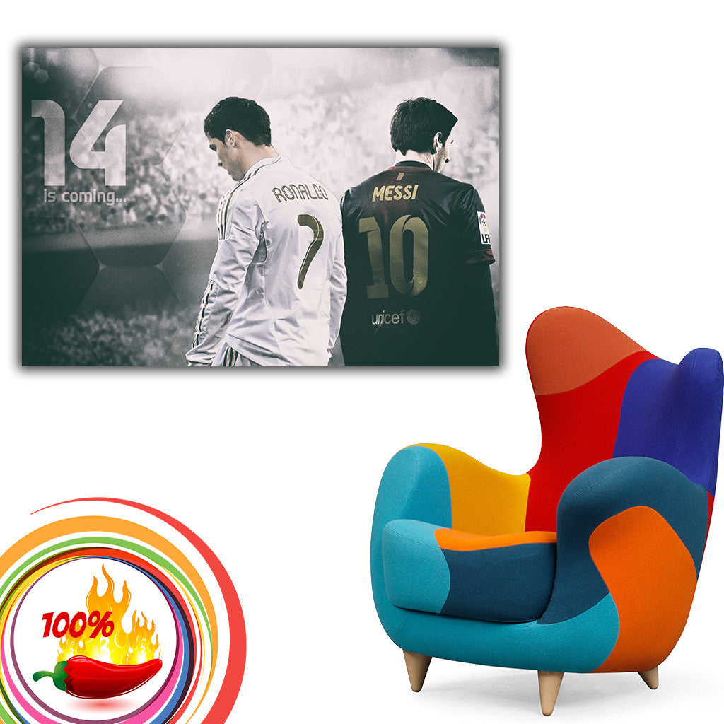 Lionel Messi Cristiano Ronaldo Wembley Soccer Football Poster – My Hot  Posters