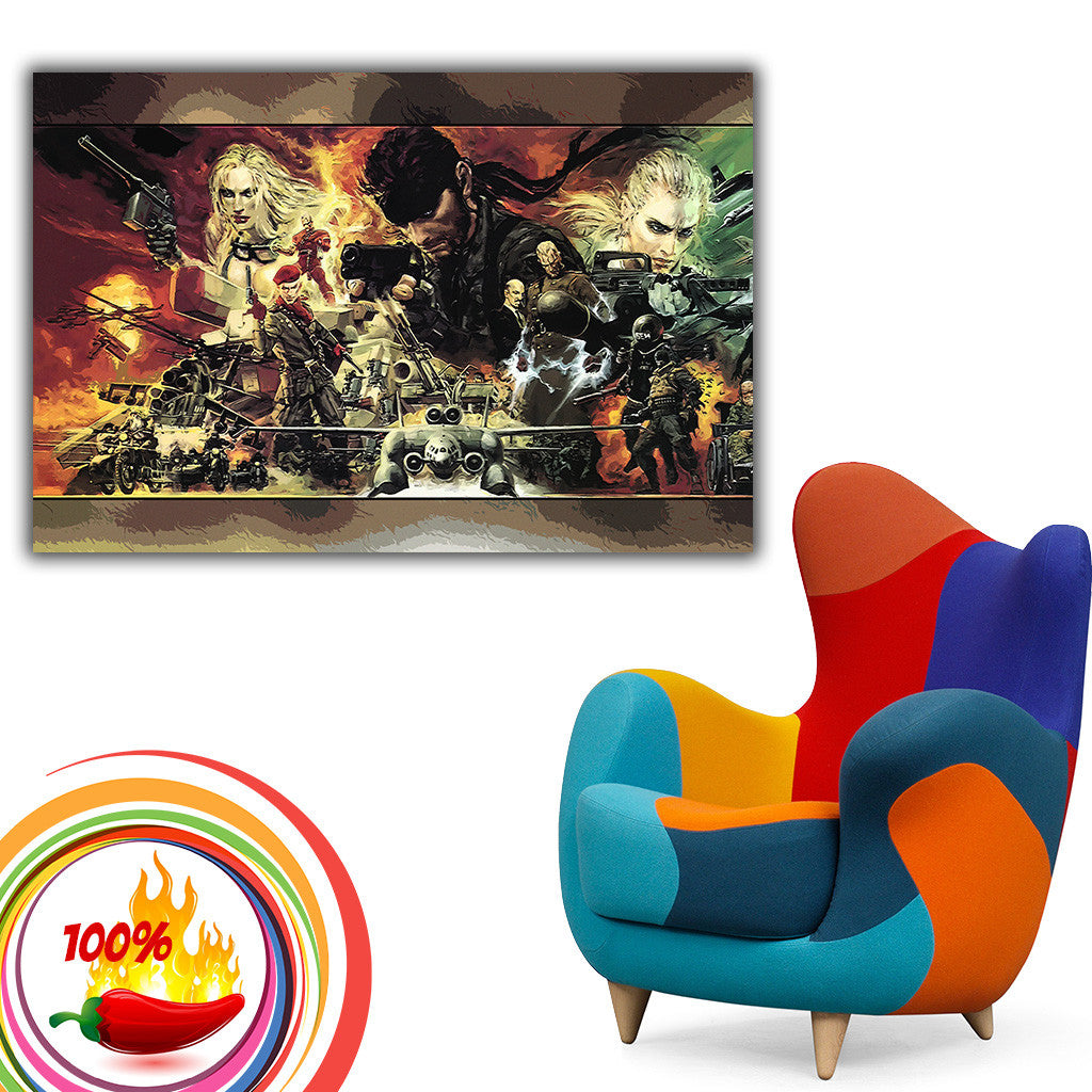 metal gear solid displate Metal Gear Solid 4 Art Poster – My Hot Posters