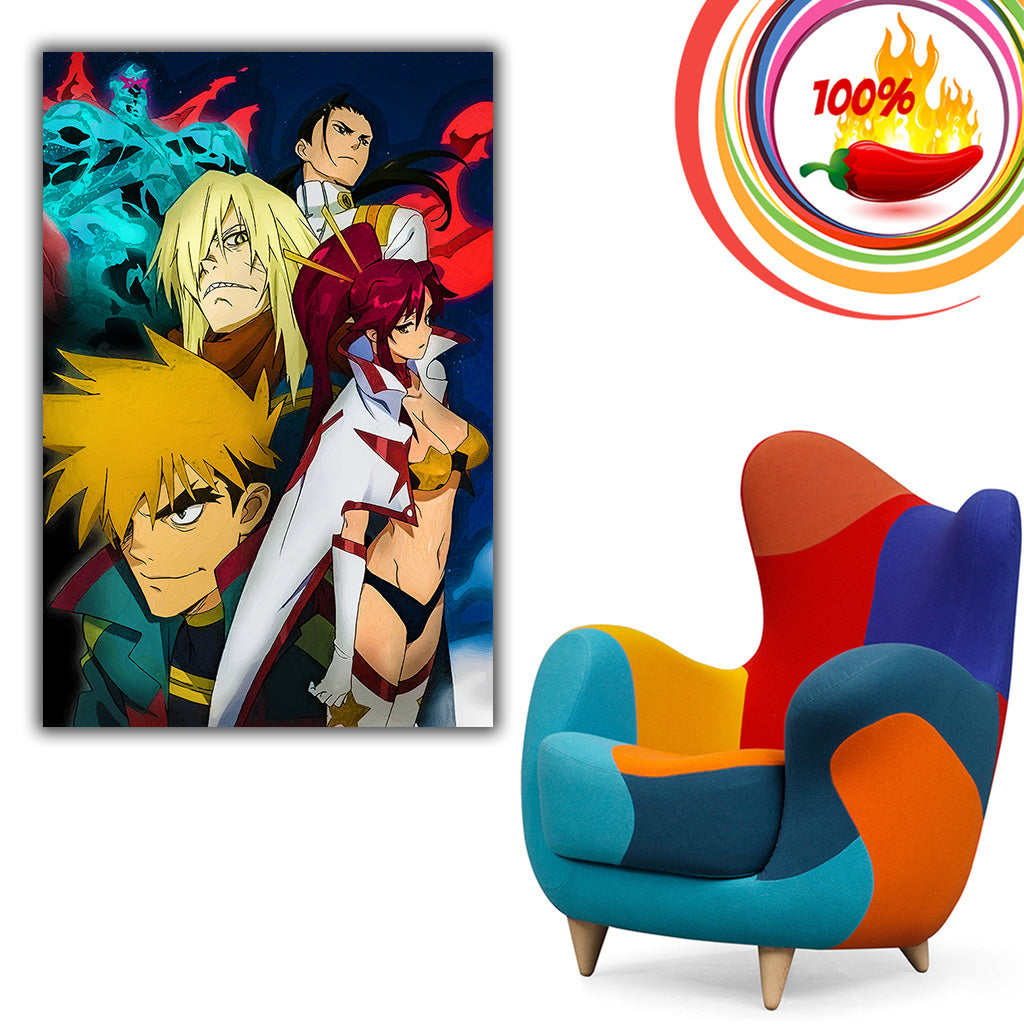 Tengen Toppa Gurren Lagann Movie Lagann-Hen Anime Poster ,Anime Animation  Cartoon Manga Canvas Posters and Prints Canvases Paint - AliExpress