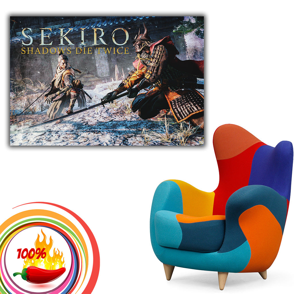 Sekiro video game poster pc, ps4, exclusivo rpg rpg jogo lona