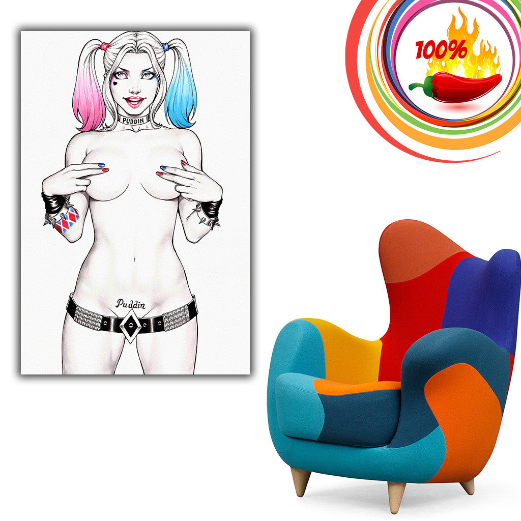 Harley Quinn Naked Hot Sexy Comics Poster