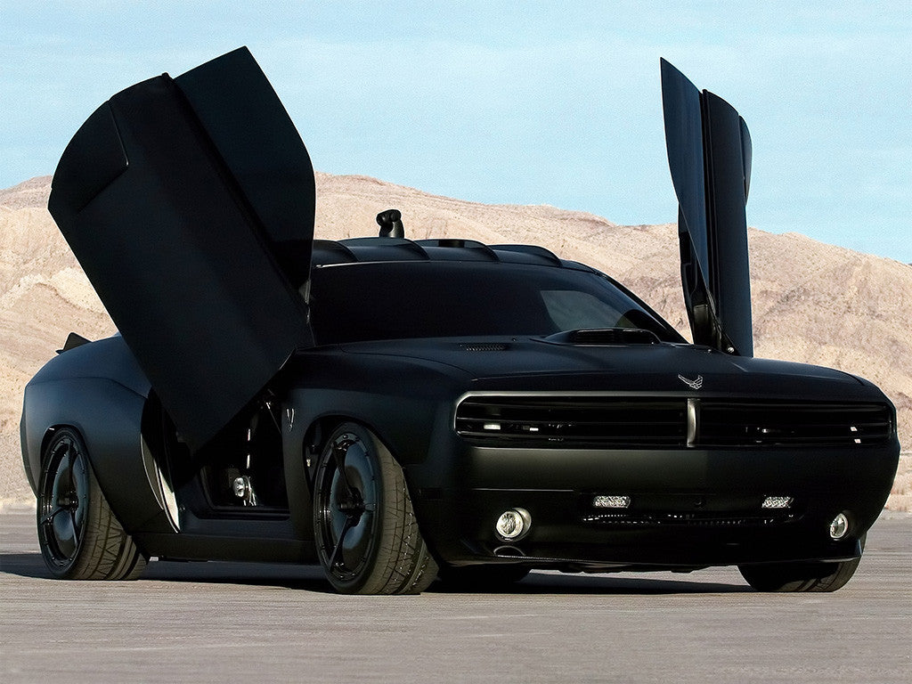 Dodge Challenger Black Car Auto Poster