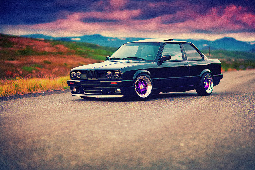 BMW E30 3 Series Tuning Retro Vintage Old Car Auto Poster – My Hot Posters