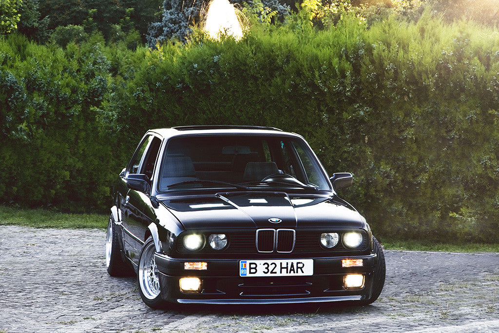 BMW M3 E30 Retro Vintage Black Car Auto Poster