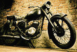 Retro Vintage Old Motorcycle Motorbike Poster