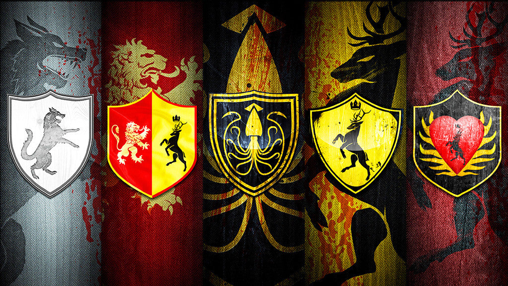 Game Of Thrones Houses Logo Poster