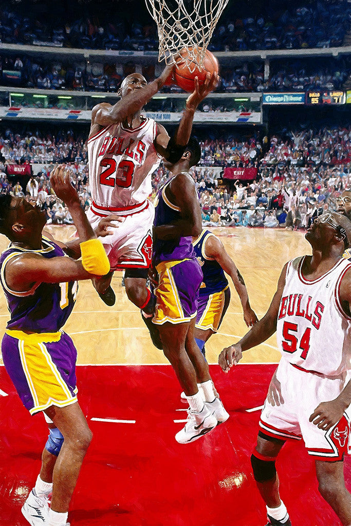 Michael Jordan 1991 NBA Finals Basketball Poster