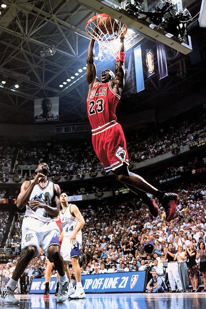 lino silencio enlace Michael Jordan Jump Shot NBA Basketball Poster – My Hot Posters