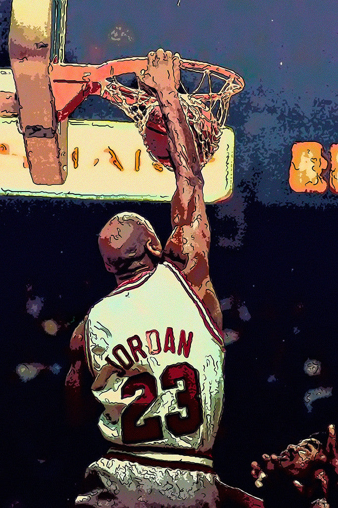 Michael Jordan Jump Shot Chicago Bulls Poster