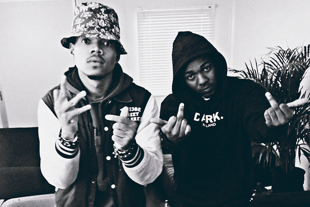 Chance The Rapper Kendrick Lamar Rap Hip Hop Black and White Poster