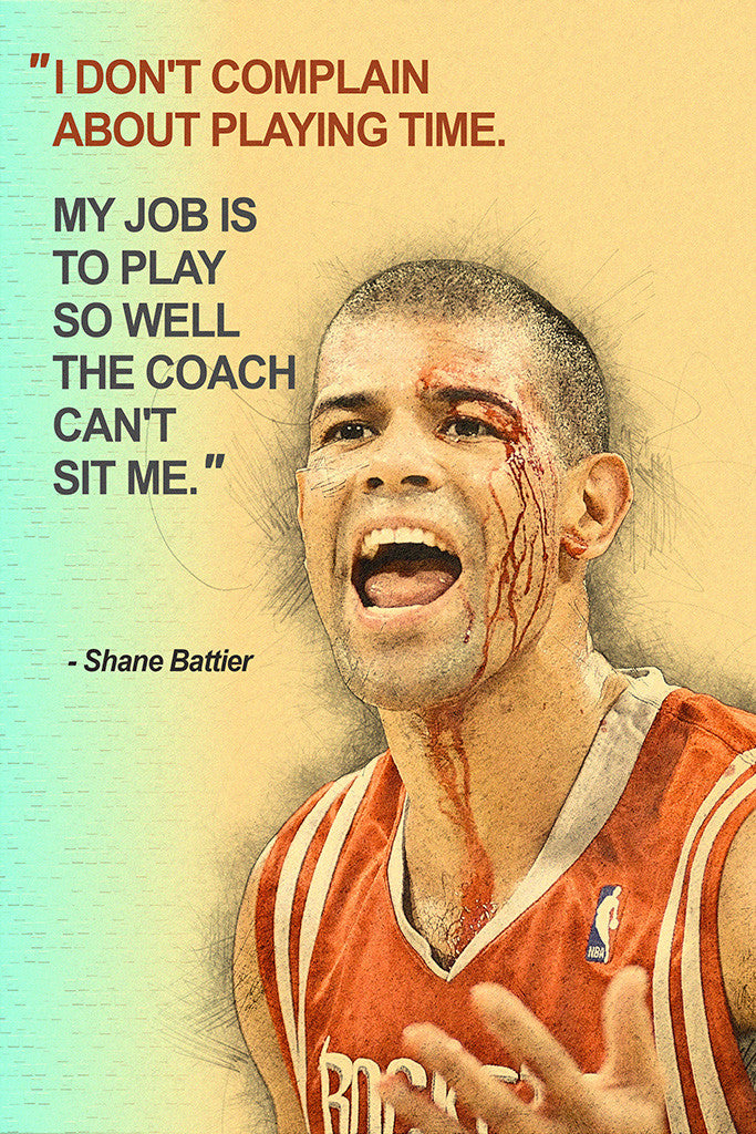 Shane Battier Quotes NBA Basketball Sayings Poster