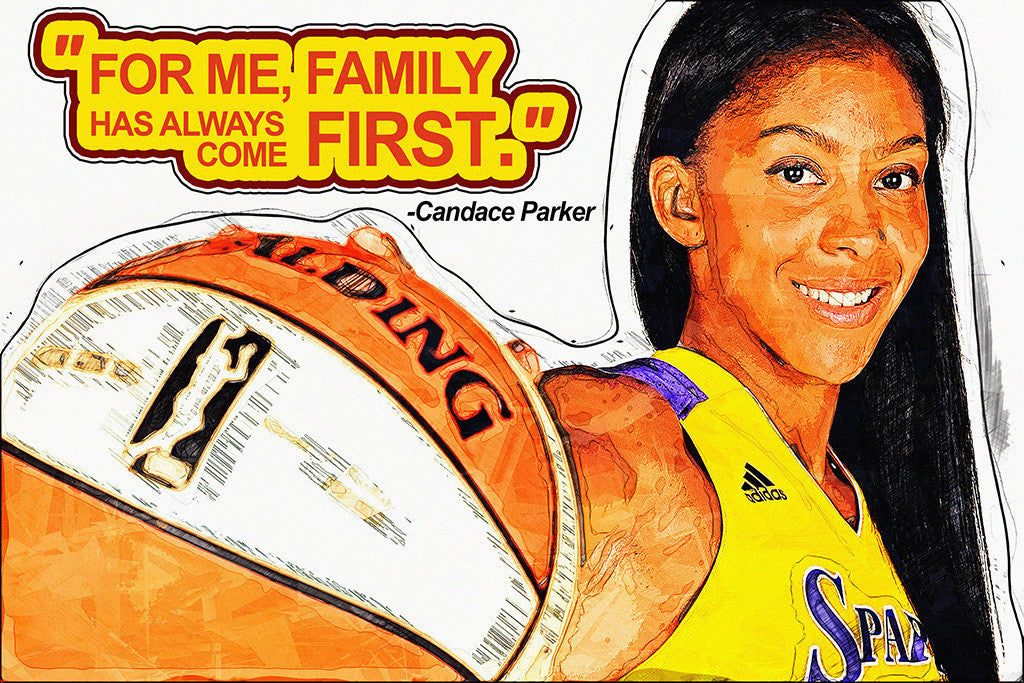 Candace Parker Motivational NBA Basketball Quotes for Girls Poster