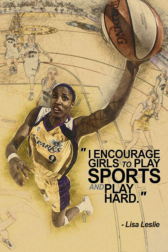 Lisa Leslie Motivational NBA Basketball Quotes Sayings Poster