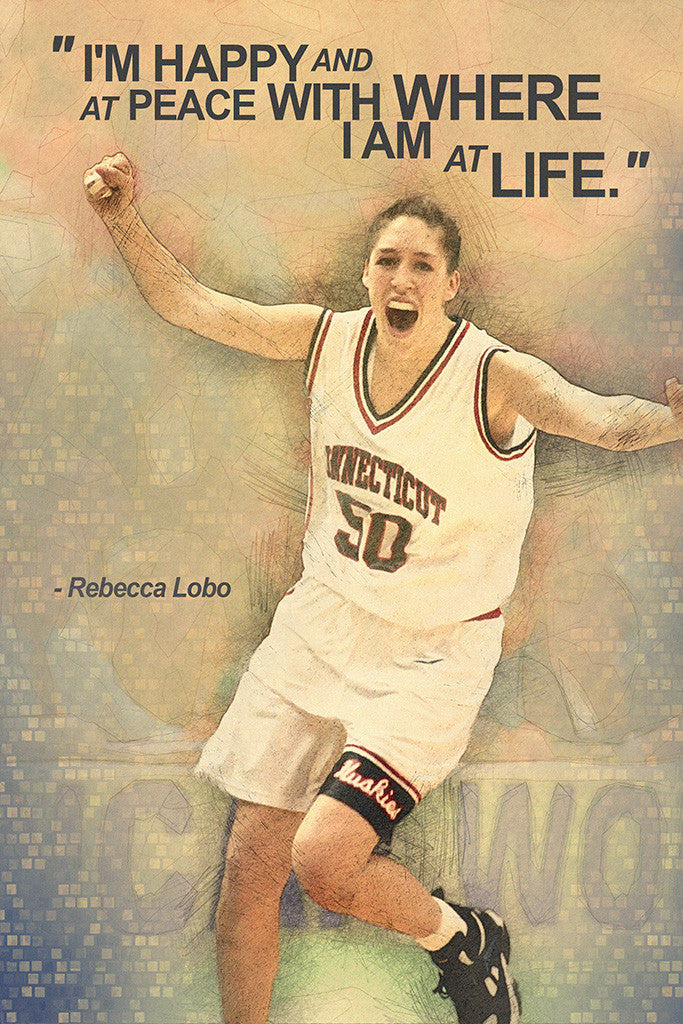 Rebecca Lobo Female Motivational NBA Basketball Quotes Poster