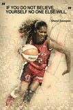 Sheryl Swoopes Female Motivational NBA Basketball Quotes Poster