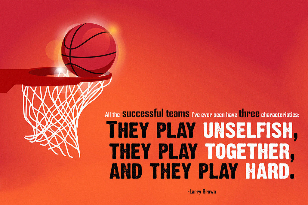 Larry Brown Successful Team Motivational Basketball NBA Quotes Poster