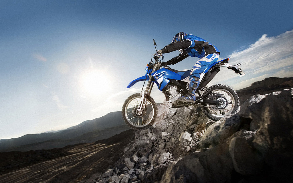 Moto Yamaha Race Racer Speed Tricks Mount Motorcycle Poster
