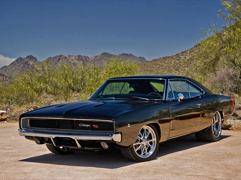 Dodge Charger R/T RT Auto Vintage Retro Muscle Car Poster