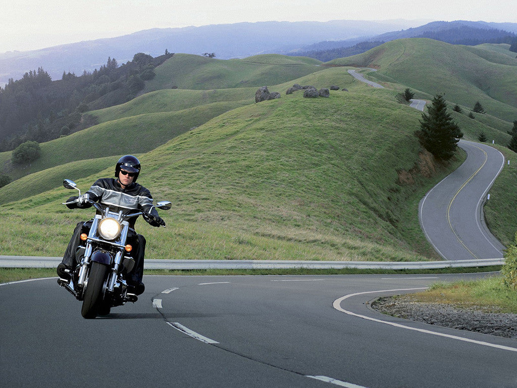 Harley Davidson Motorcycle Bike Road Poster