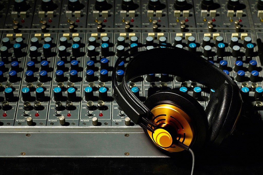 DJ Mixer Headphones Music Poster