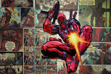 Deadpool Guns Fire Comics Poster