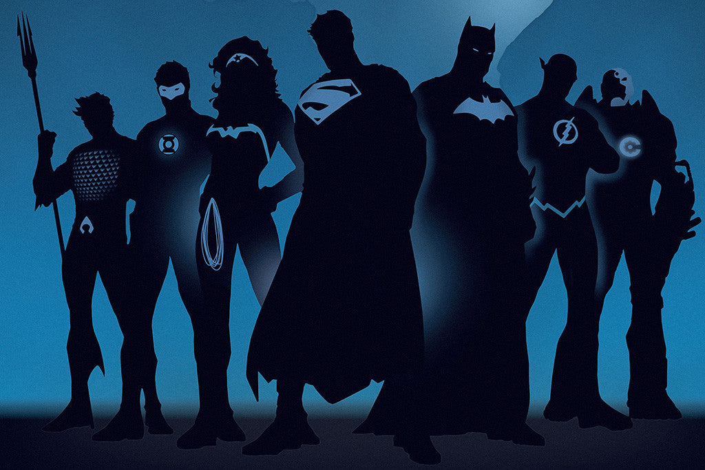 Comics Superheroes Batman Superman Flash Wonder Woman Poster