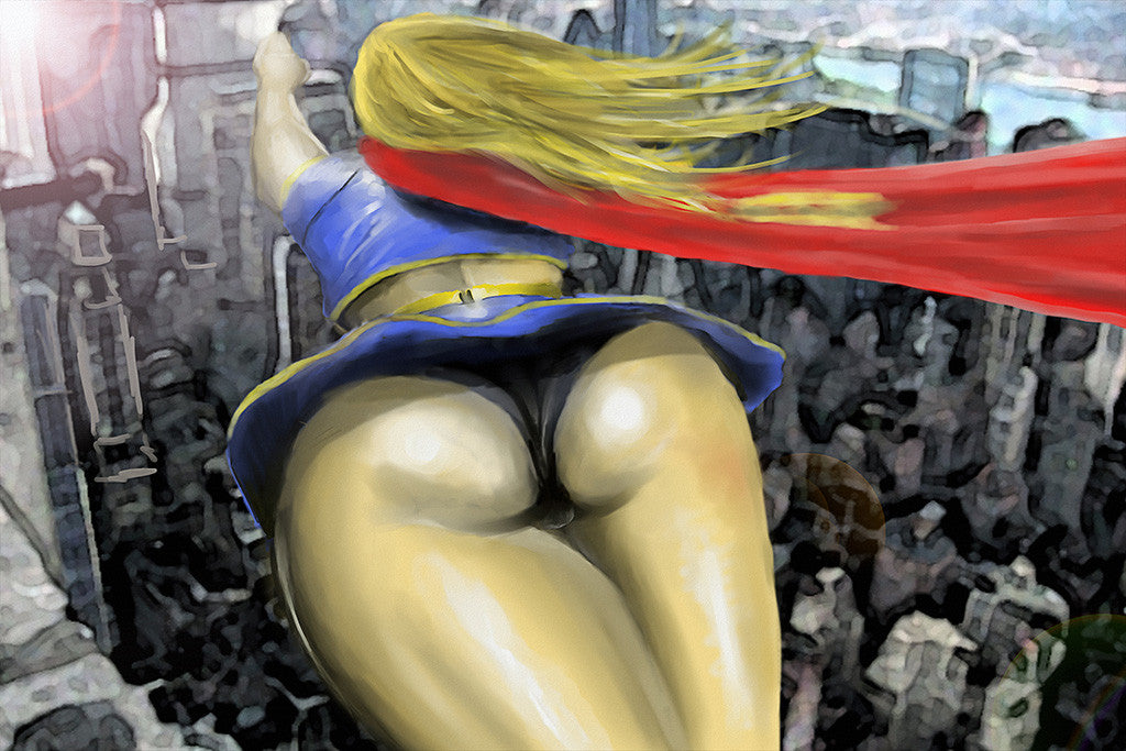 Superman Supergirl Hot Sexy Girl Comics Poster