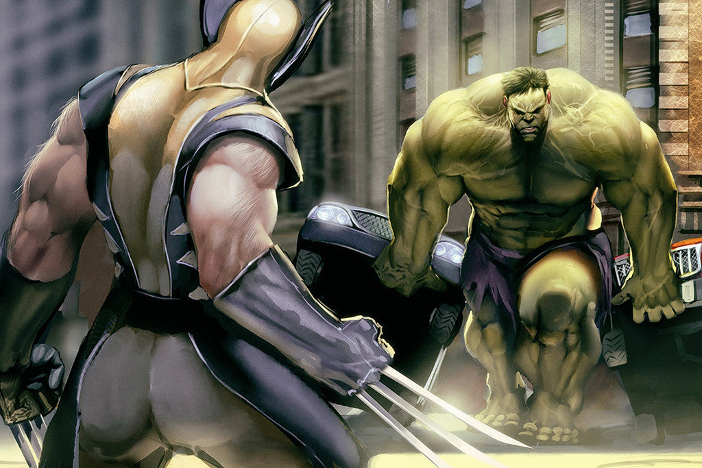 Wolverine Hulk X-Men Comics Poster